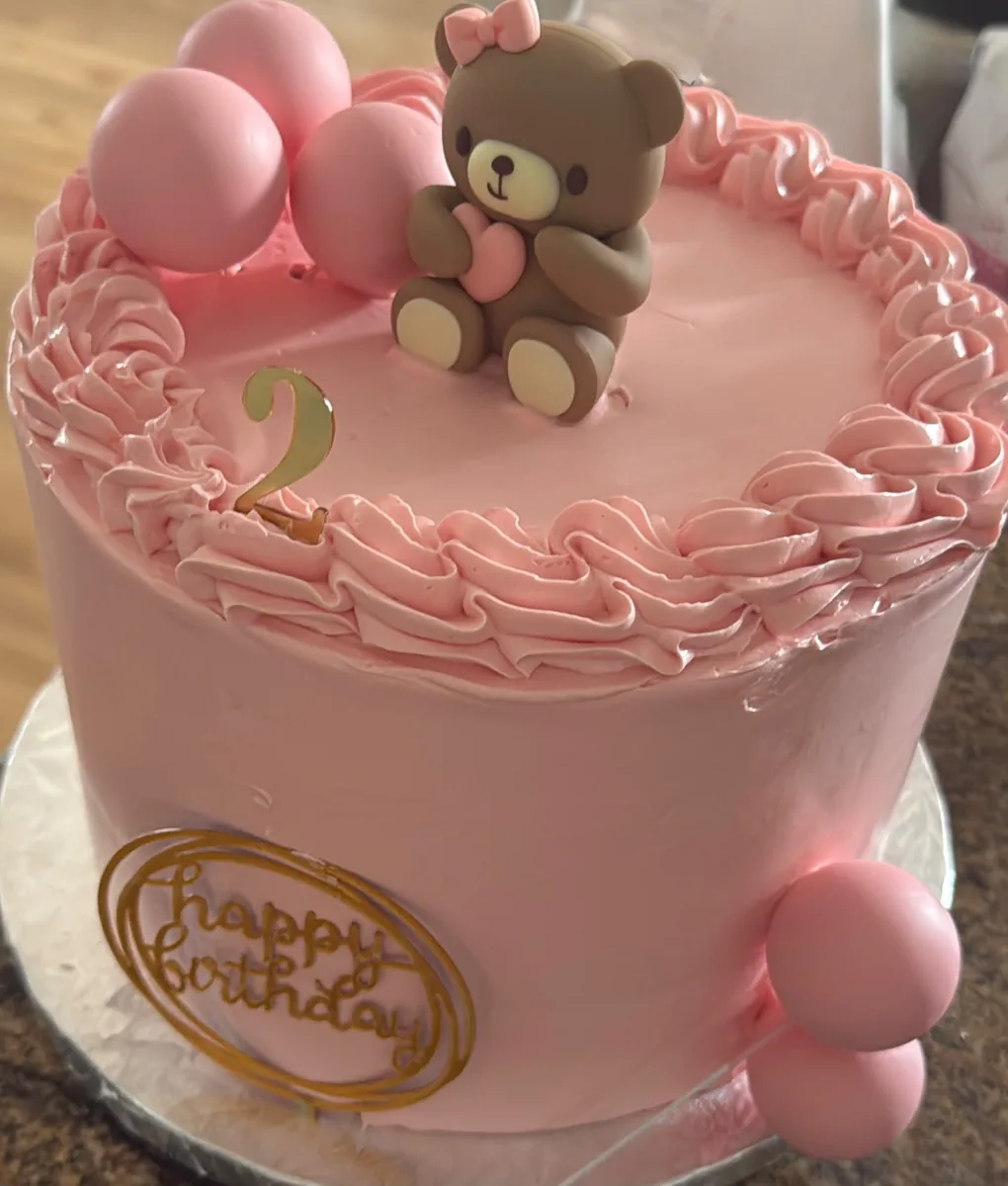Gateau ourson rose